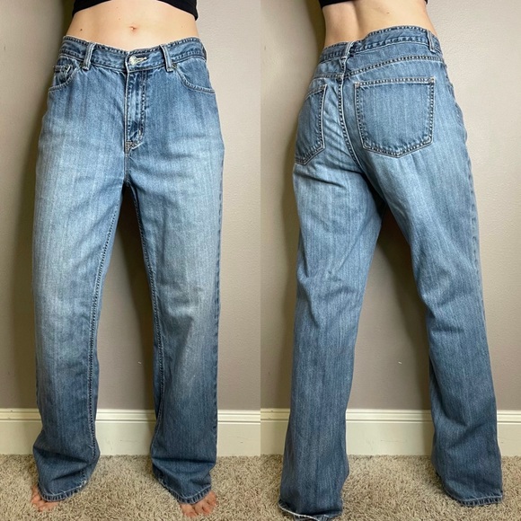 L.L. Bean Denim - LL Bean vintage Y2K 100% cotton slouchy relaxed fit cheeky bootcut jeans 30